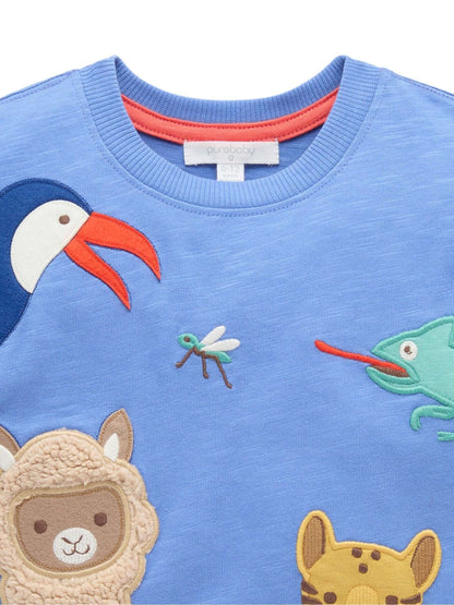Purebaby Blue Hola Relaxed T-Shirt image 2