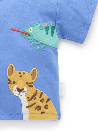 Purebaby Blue Hola Relaxed T-Shirt image 4