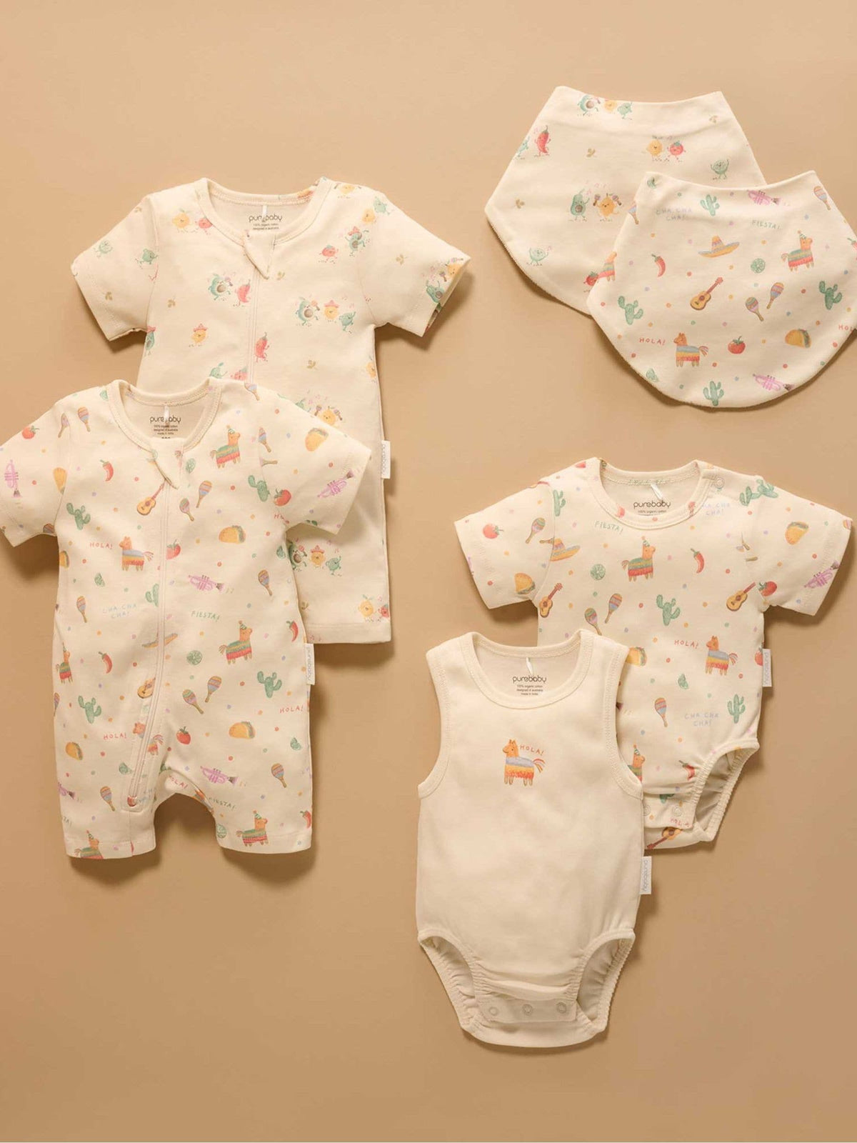 Dsiney Kidz - Purebaby Blue Short Sleeve Bodysuits 2 Pack image 2