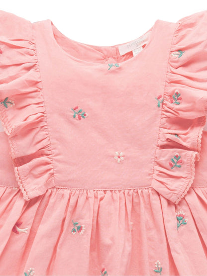 Purebaby Pink Broderie Dress & Headband Set image 5