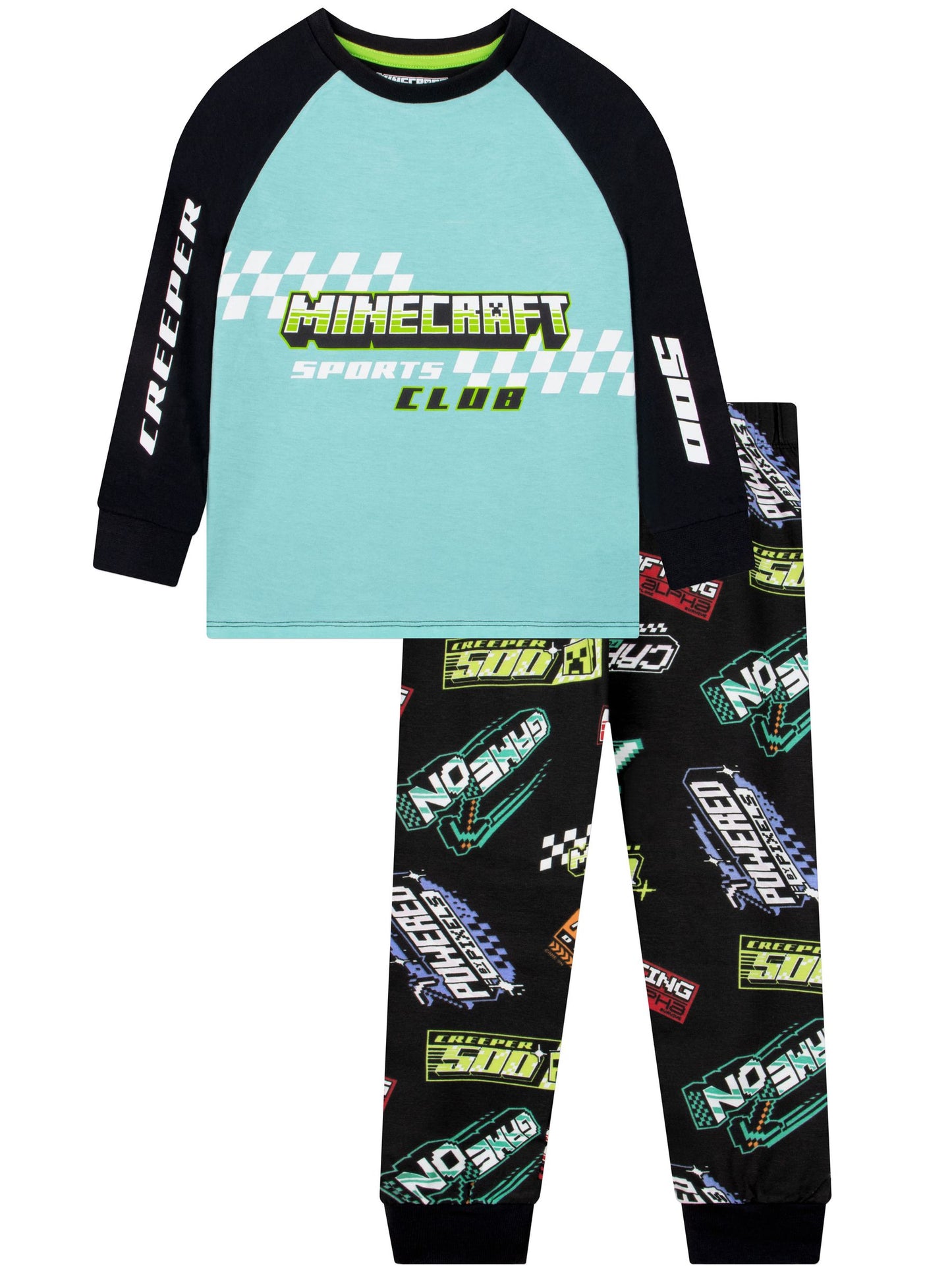 Dsiney Kidz - Minecraft Black Blue Character Short Pyjamas image 1
