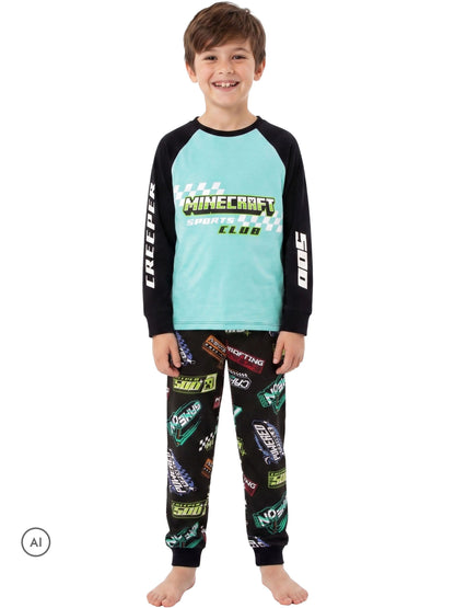 Dsiney Kidz - Minecraft Black Blue Character Short Pyjamas image 3