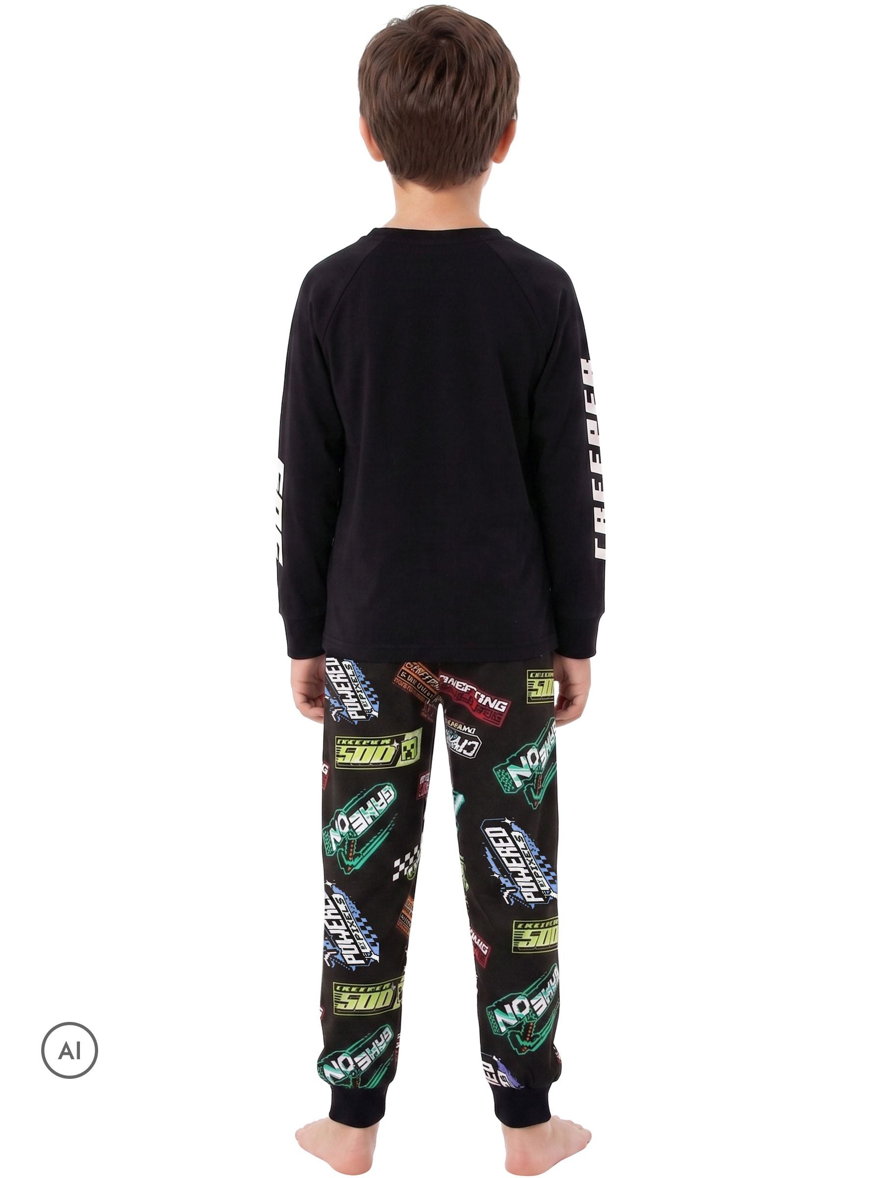Dsiney Kidz - Minecraft Black Blue Character Short Pyjamas image 4