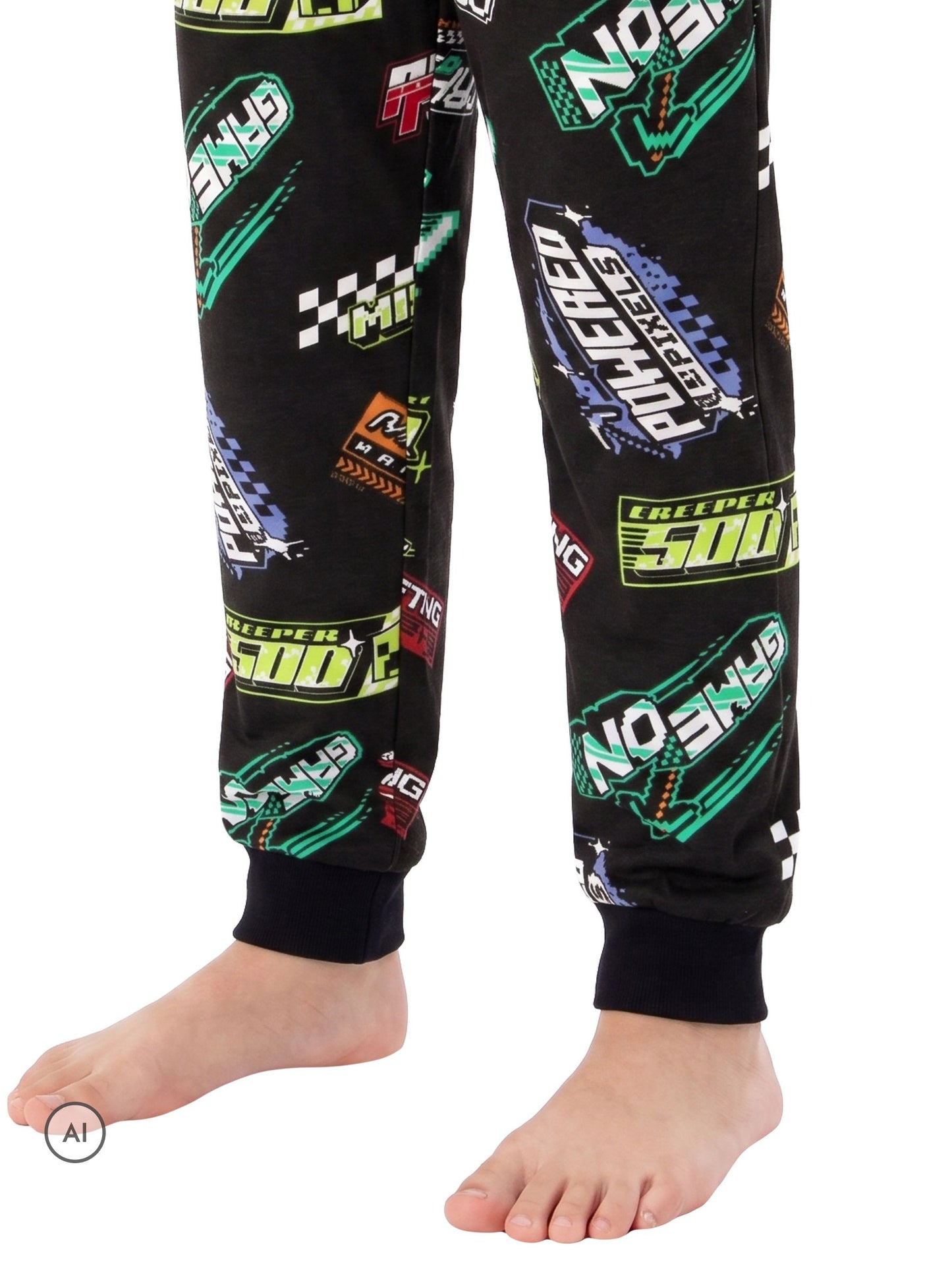 Dsiney Kidz - Minecraft Black Blue Character Short Pyjamas image 6