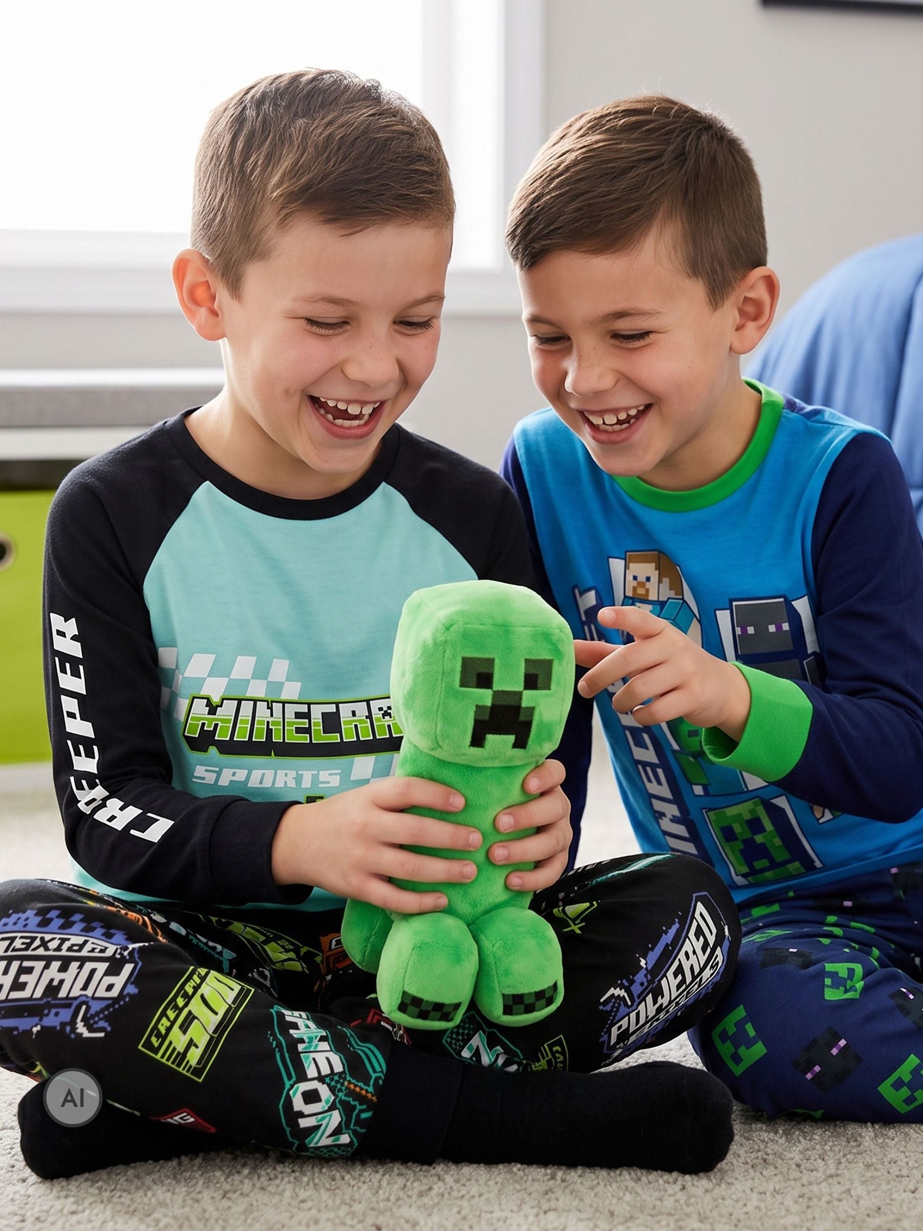 Dsiney Kidz - Minecraft Black Blue Character Short Pyjamas image 7