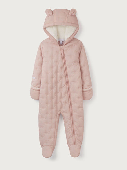 The White Company Pink Star Quilted Pramsuit image 5