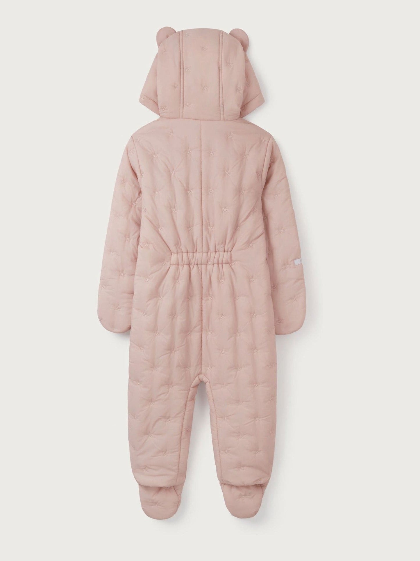 The White Company Pink Star Quilted Pramsuit image 6