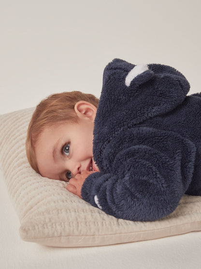 The White Company Blue Pebble Fleece Romper image 4