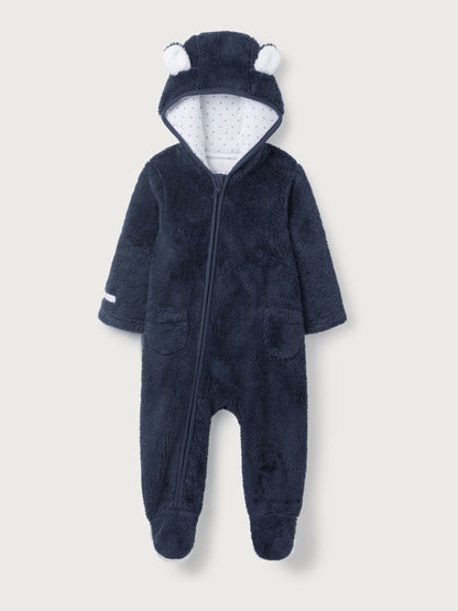 The White Company Blue Pebble Fleece Romper image 5