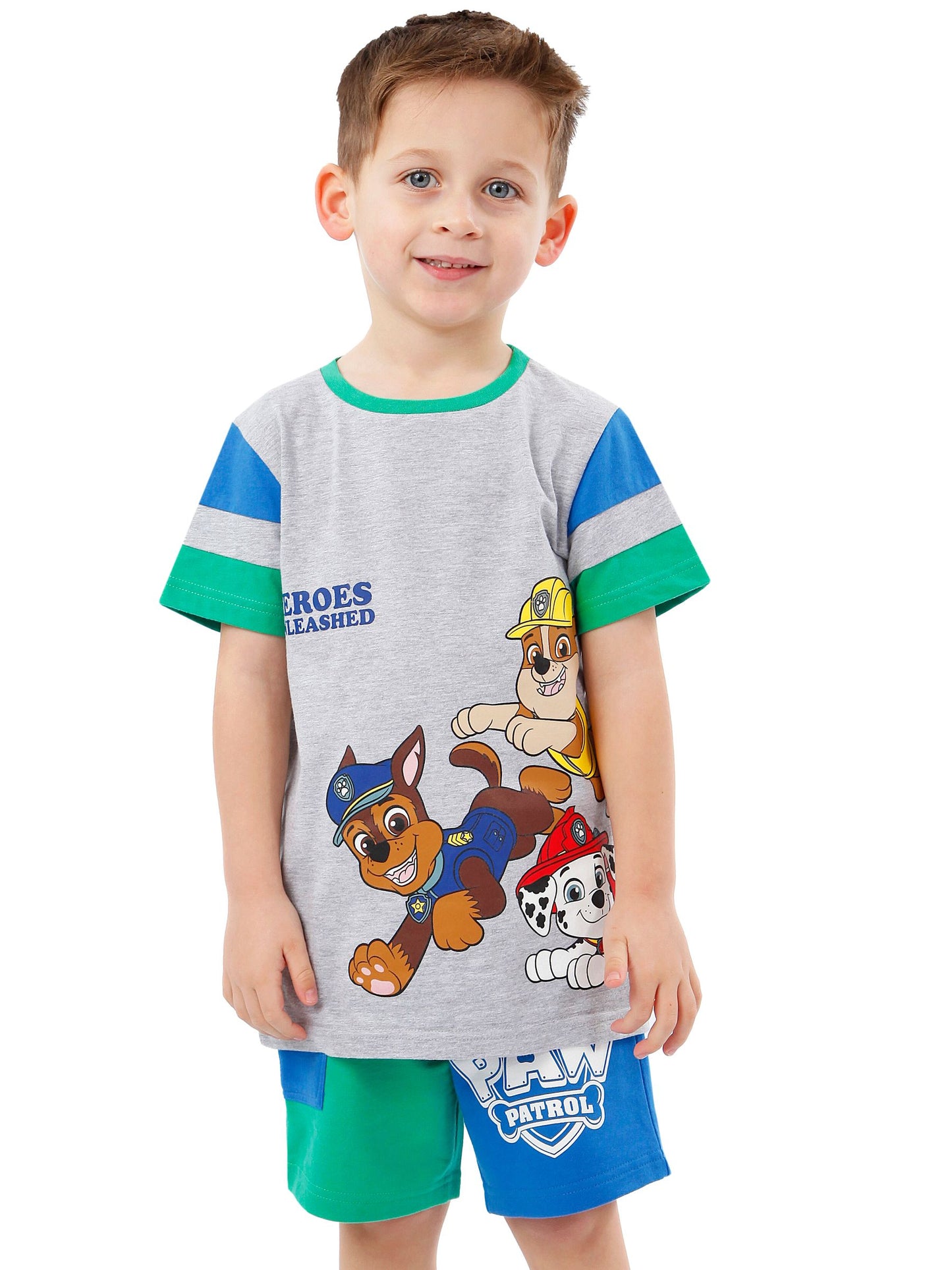 Character Grey Paw Patrol 100% Cotton T-Shirt and Shorts Set image 5