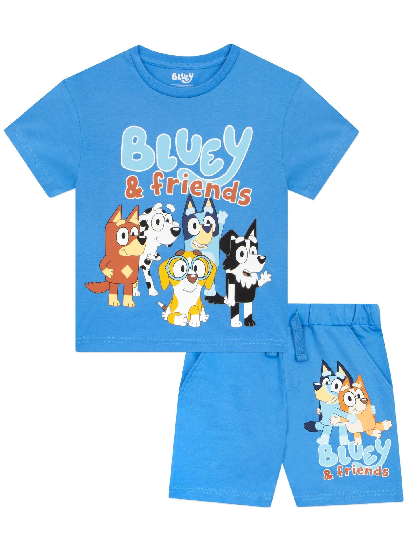 Character Blue 100% Cotton T-Shirt And Shorts Set image 1