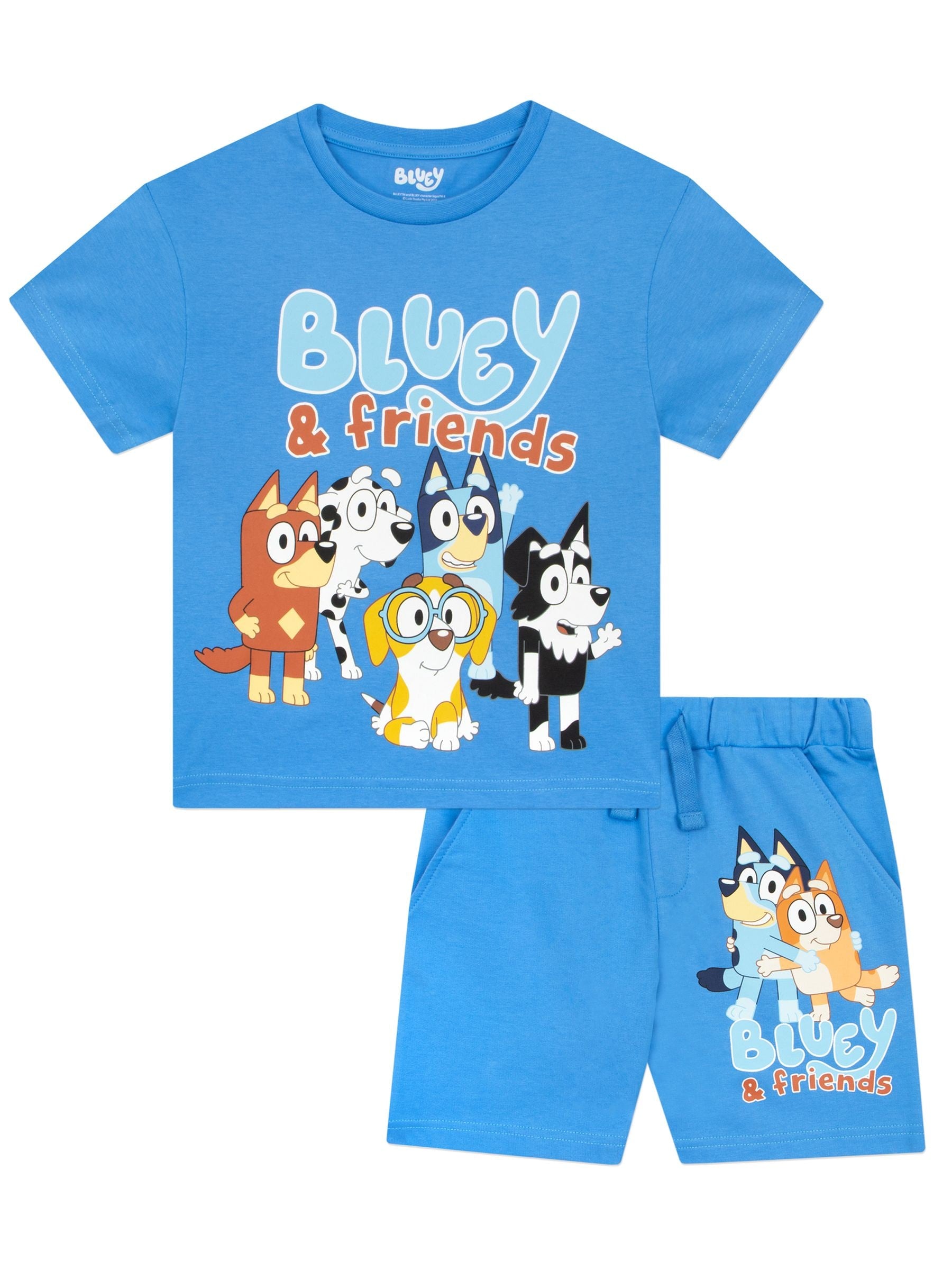 Character Blue 100% Cotton T-Shirt And Shorts Set image 1