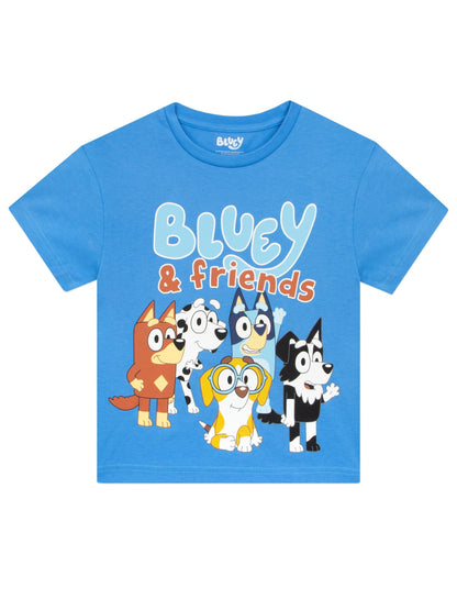 Character Blue 100% Cotton T-Shirt And Shorts Set image 2