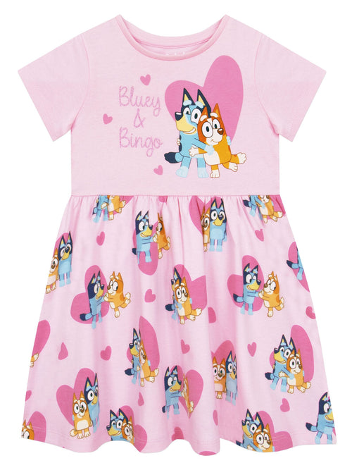 Character Pink 100% Cotton Bluey Dress image 1