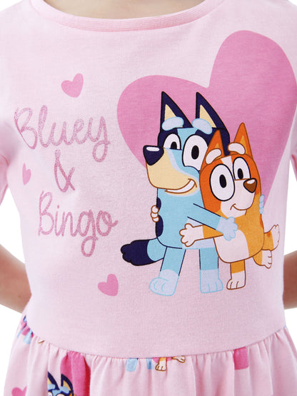 Character Pink 100% Cotton Bluey Dress image 6