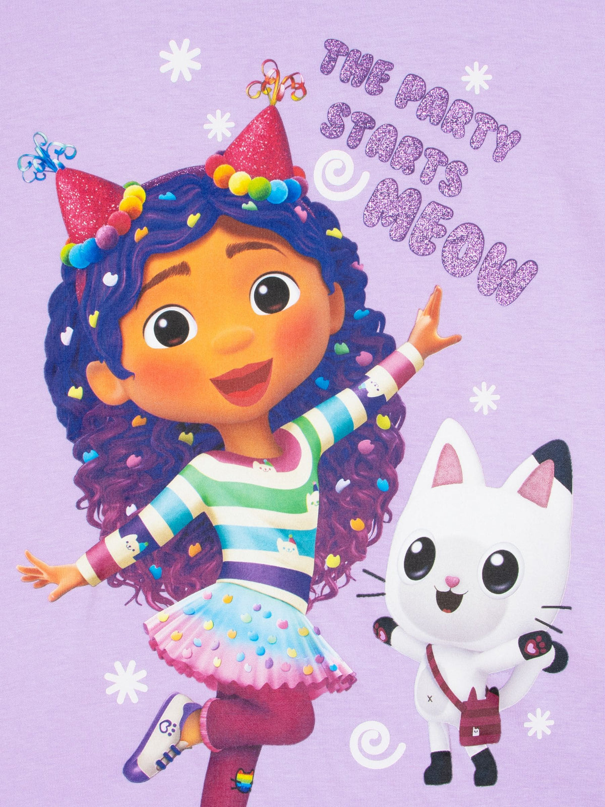 Character Purple Gabbys Dollhouse 100% Cotton Top and Skirt Set - image 3