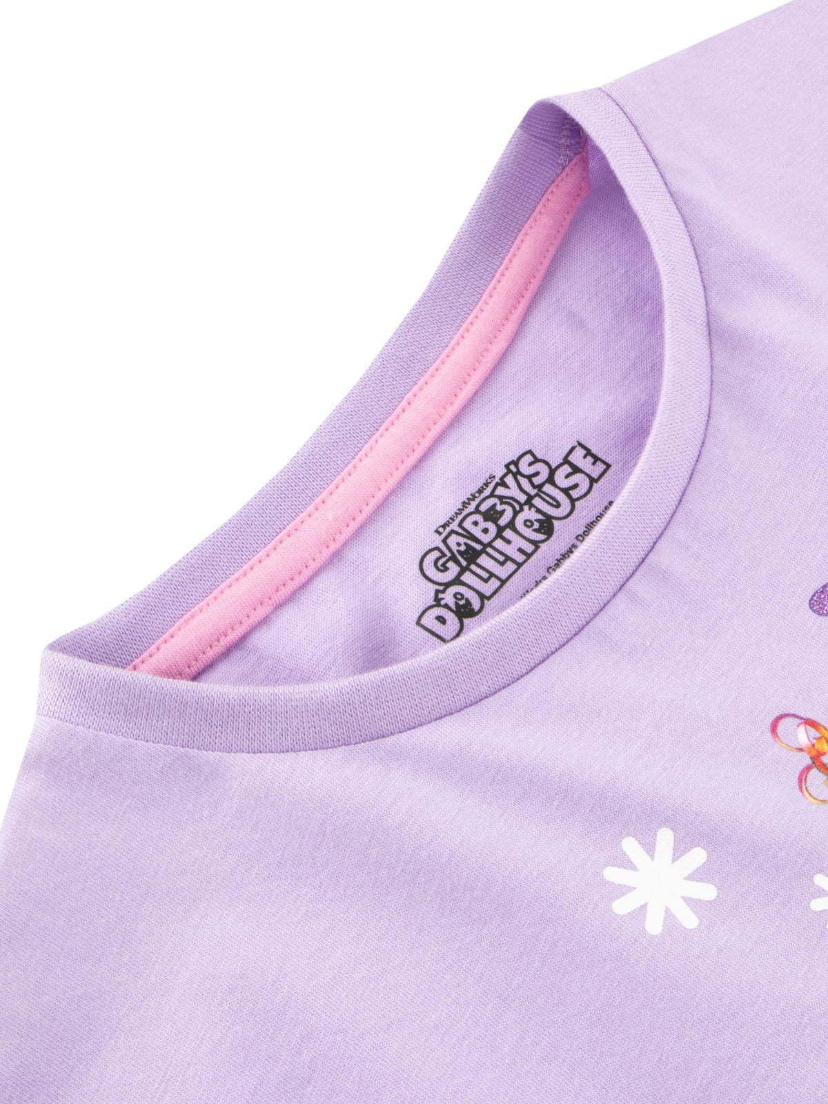 Character Purple Gabbys Dollhouse 100% Cotton Top and Skirt Set - image 4