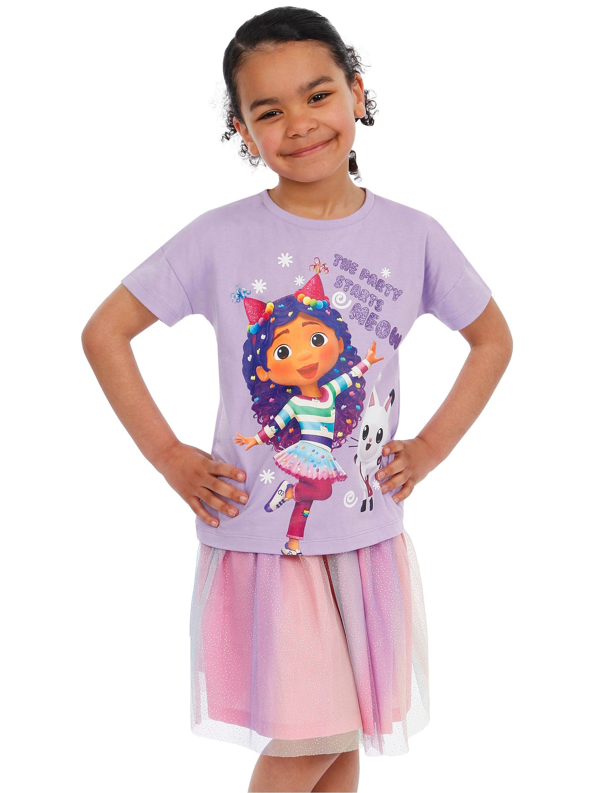 Character Purple Gabbys Dollhouse 100% Cotton Top and Skirt Set - image 7