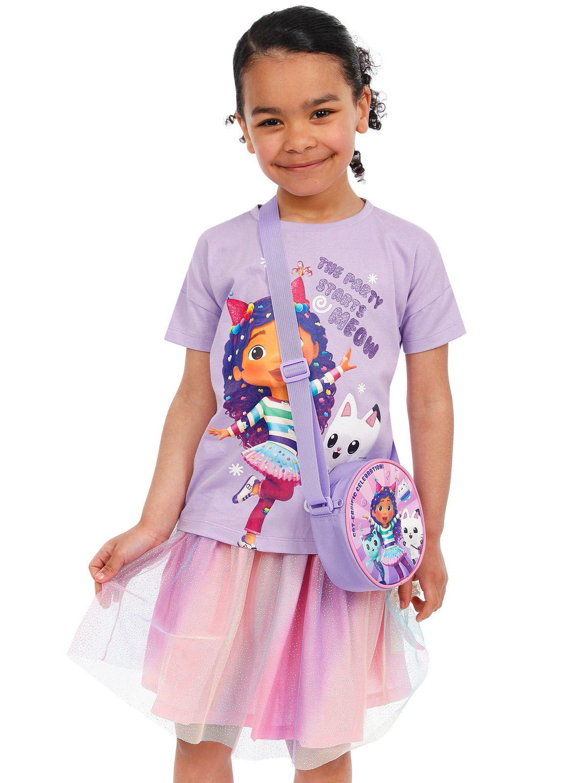 Character Purple Gabbys Dollhouse 100% Cotton Top and Skirt Set - image 9