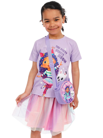 Character Purple Gabbys Dollhouse 100% Cotton Top and Skirt Set - image 9