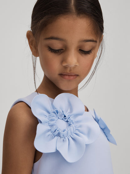 Dsiney Kidz - Reiss Lilac Posy Junior Pleated Flower Scuba Dress image 4