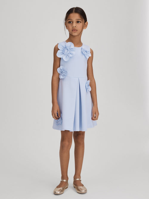 Dsiney Kidz - Reiss Lilac Posy Senior Pleated Flower Scuba Dress image 1