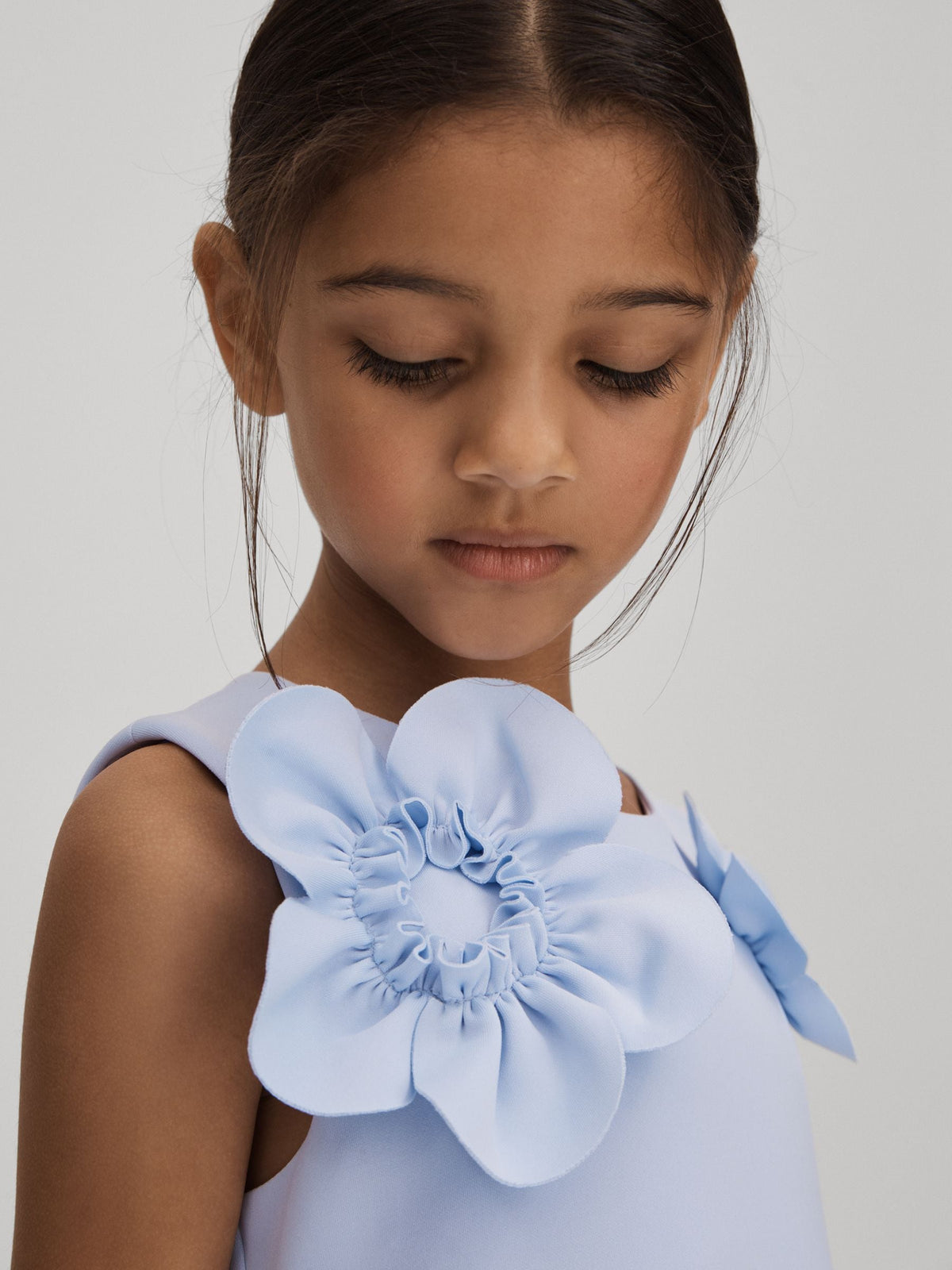 Dsiney Kidz - Reiss Lilac Posy Senior Pleated Flower Scuba Dress image 4