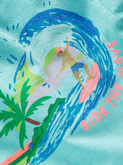 Boden Blue Relaxed Graphic T-Shirt image 3