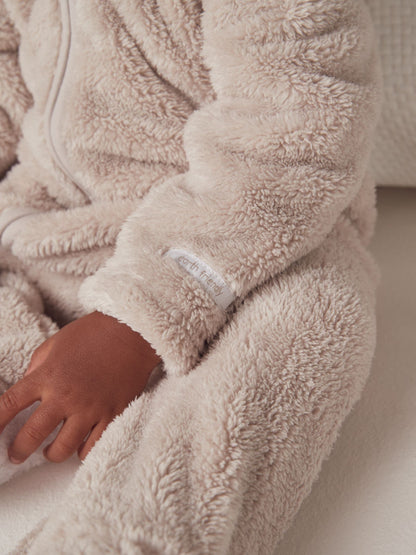 The White Company Natural Pebble Fleece Romper image 4