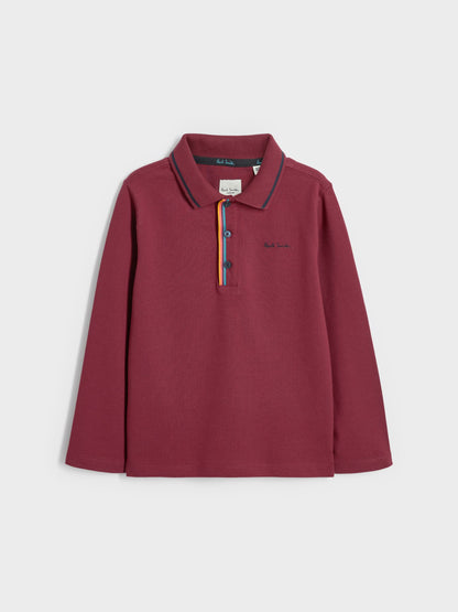 Dsiney Kidz - Paul Smith Junior Boys Long Sleeve Signature Polo Shirt image 1