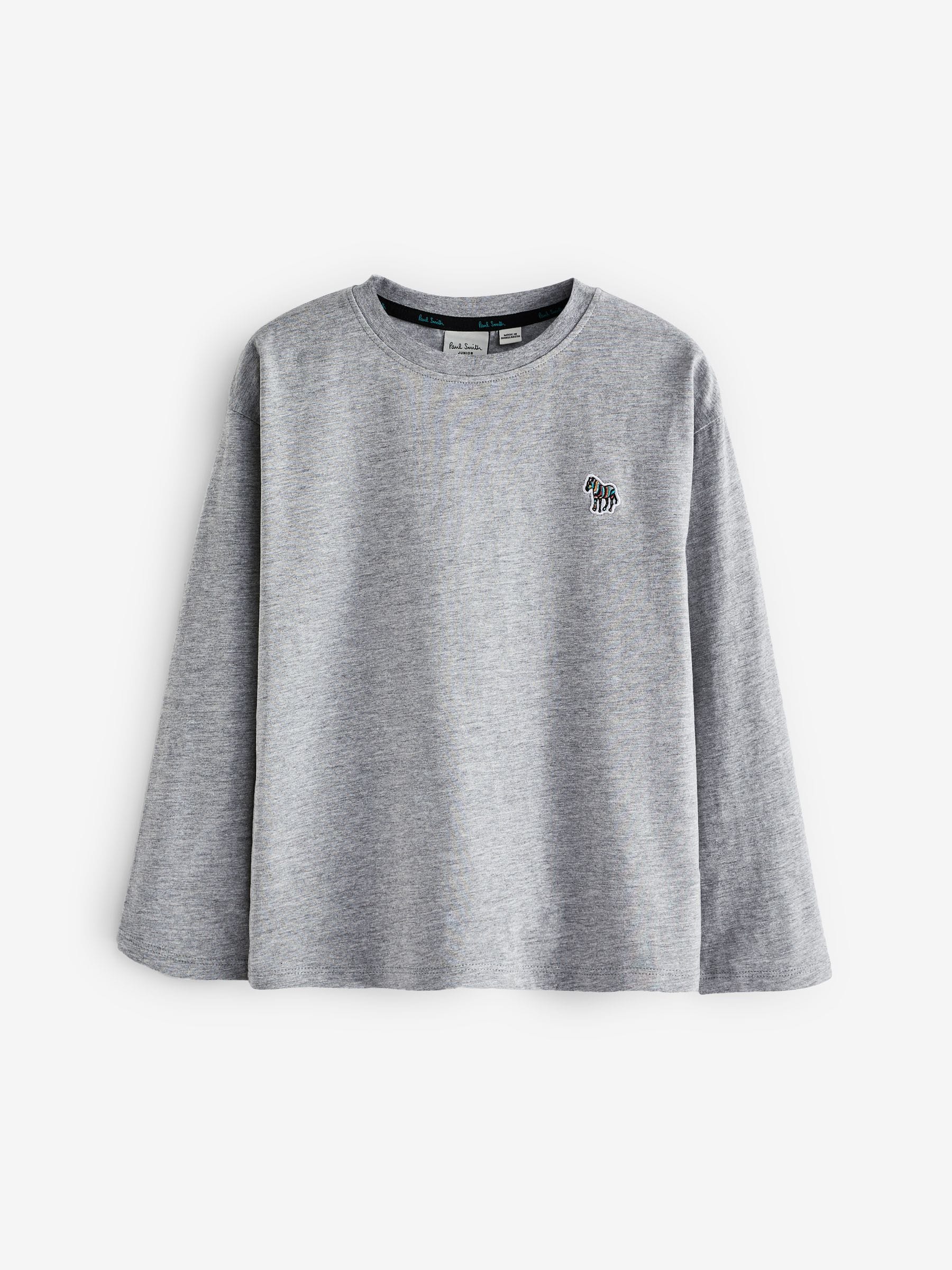 Dsiney Kidz - Paul Smith Junior Navy/Grey Signature Long Sleeve T-Shirts 3 Pack image 5