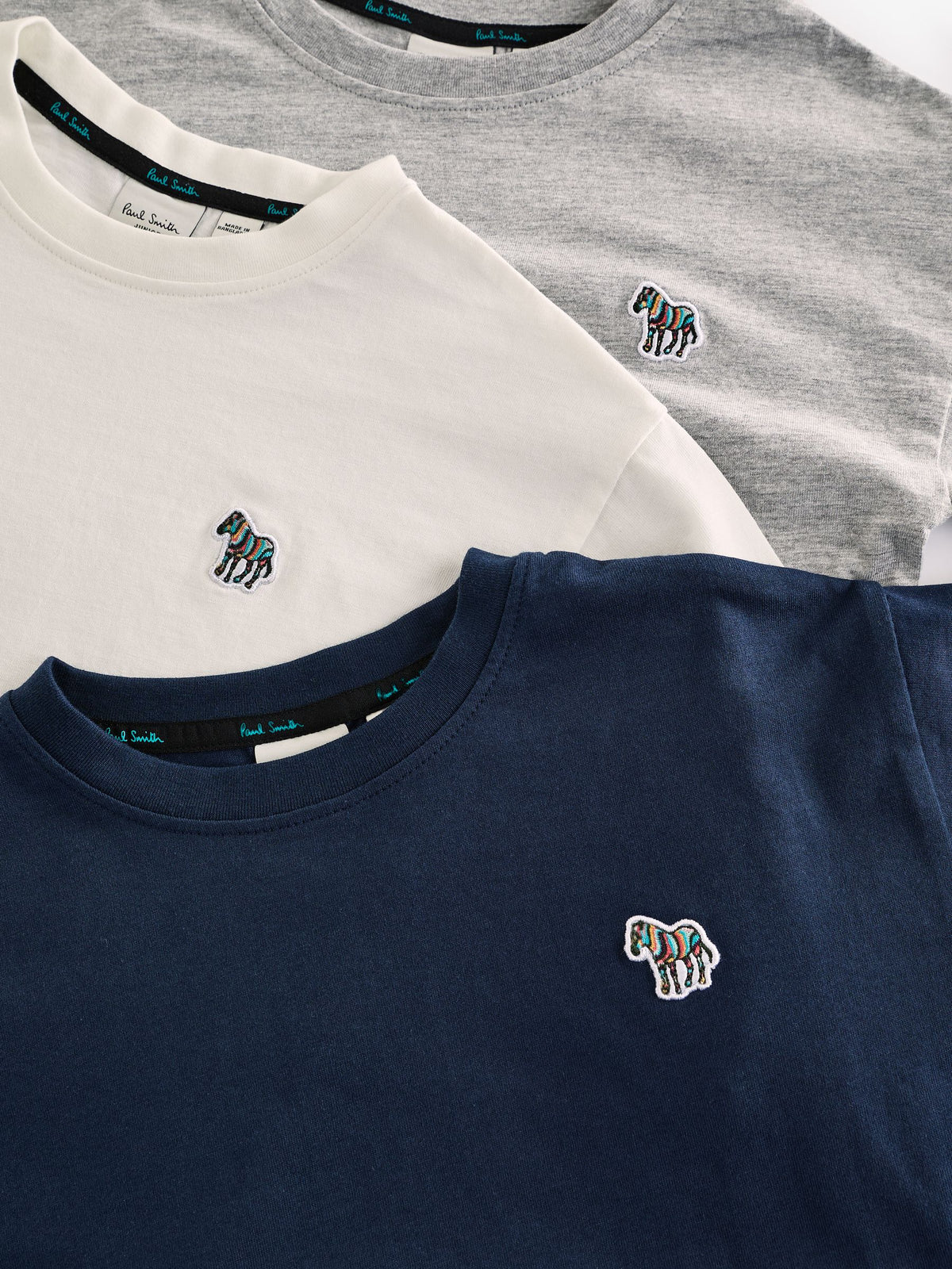 Dsiney Kidz - Paul Smith Junior Navy/Grey Signature Long Sleeve T-Shirts 3 Pack image 6