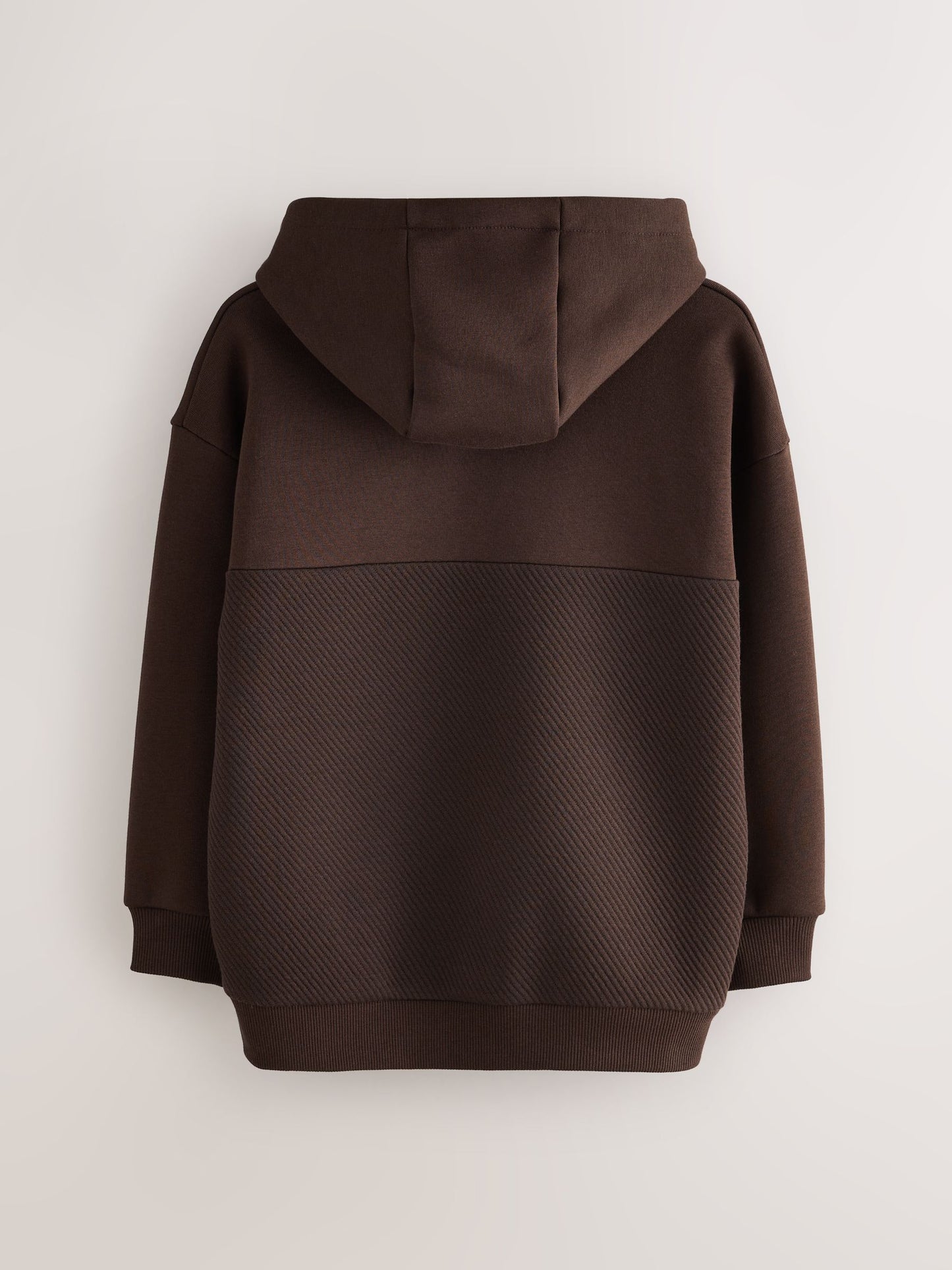 Dsiney Kidz - Baker by Ted Baker Brown Oversized Textured Hoodie image 4