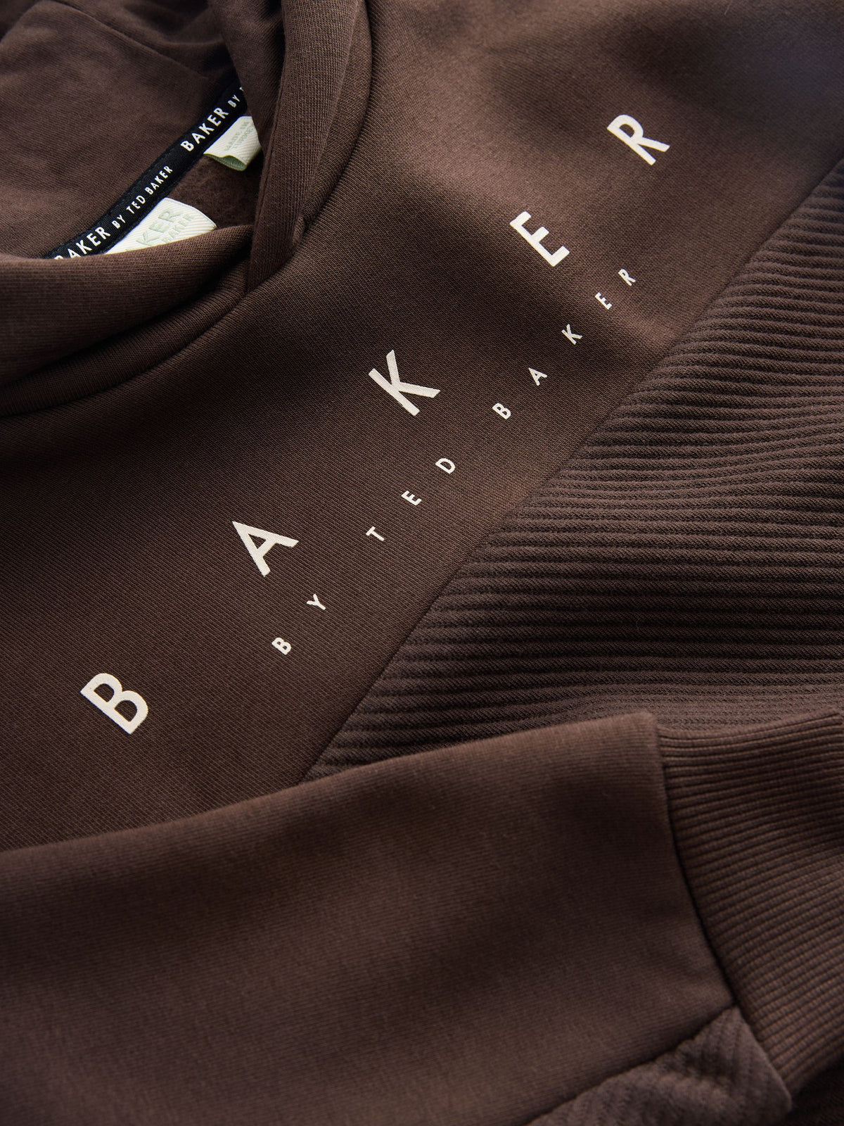 Dsiney Kidz - Baker by Ted Baker Brown Oversized Textured Hoodie image 6