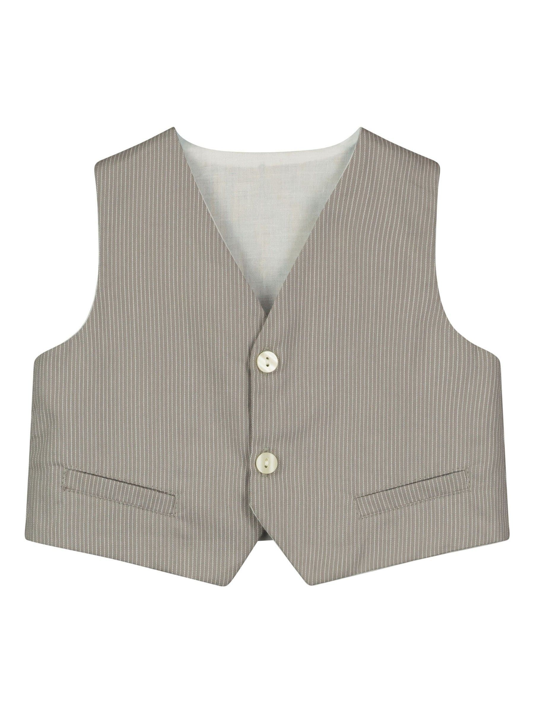 Emile Et Rose Natural 100% Cotton Shirt, Waistcoat And Short 3 Piece Set image 5
