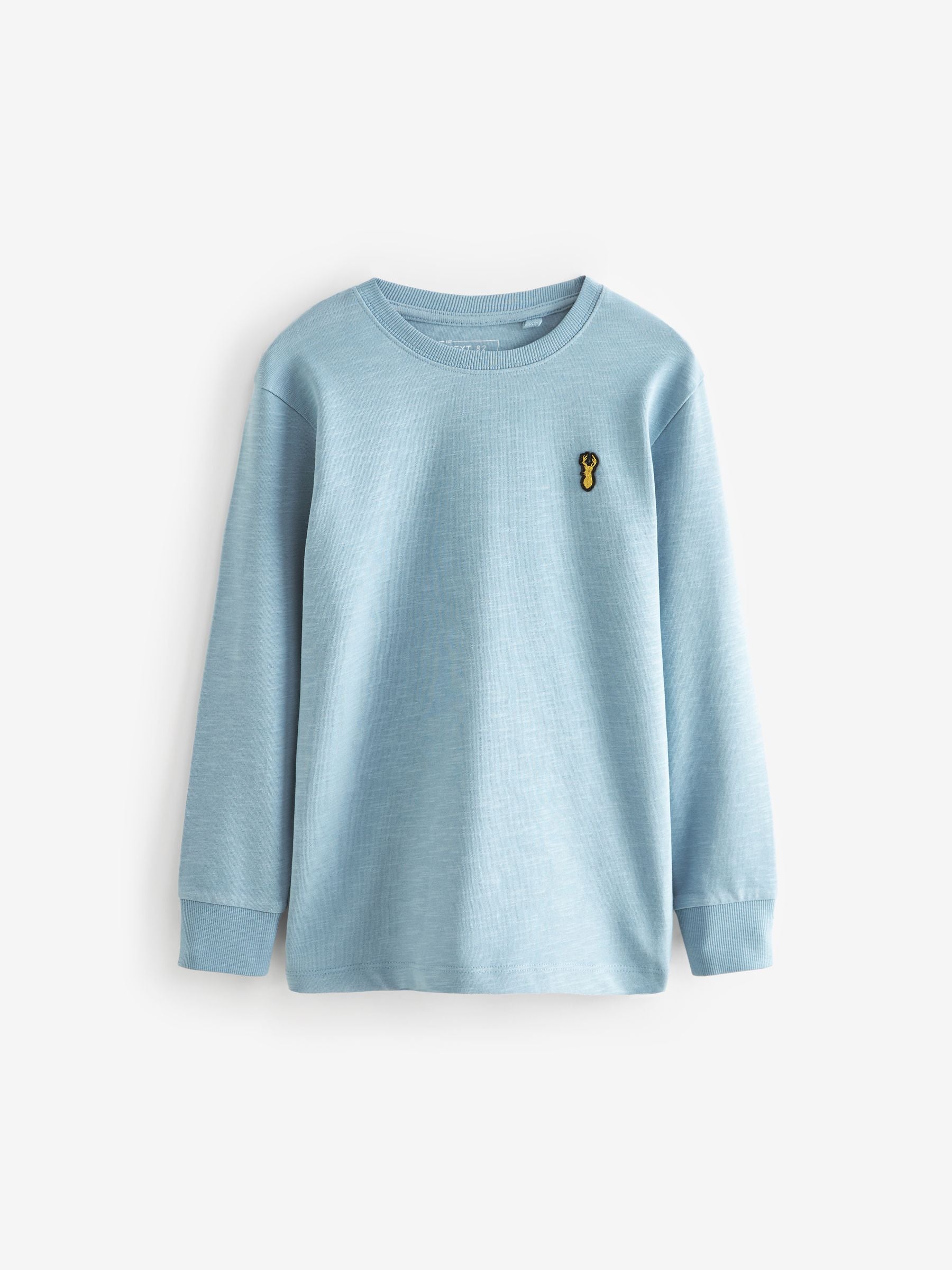 Dsiney Kidz - Blue/Green/Grey/Stone Stag Logo Long Sleeve Cosy T-Shirts 4 Pack (3-16yrs) image 2