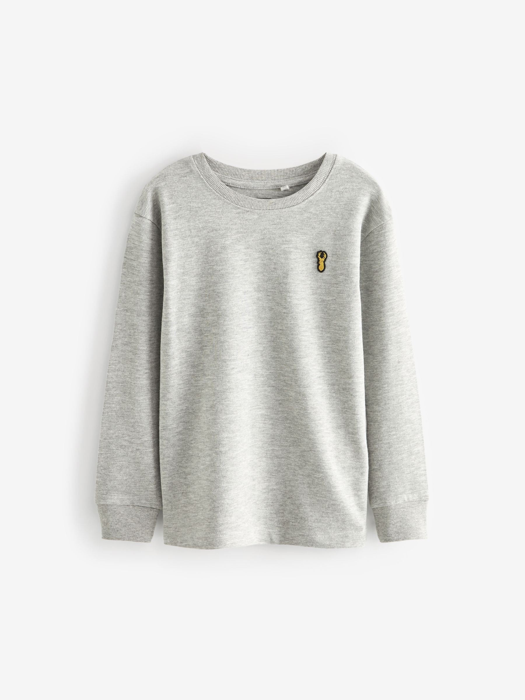 Dsiney Kidz - Blue/Green/Grey/Stone Stag Logo Long Sleeve Cosy T-Shirts 4 Pack (3-16yrs) image 3