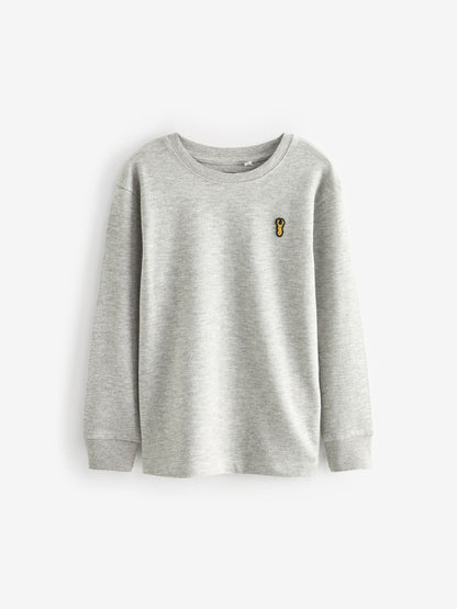 Dsiney Kidz - Blue/Green/Grey/Stone Stag Logo Long Sleeve Cosy T-Shirts 4 Pack (3-16yrs) image 3