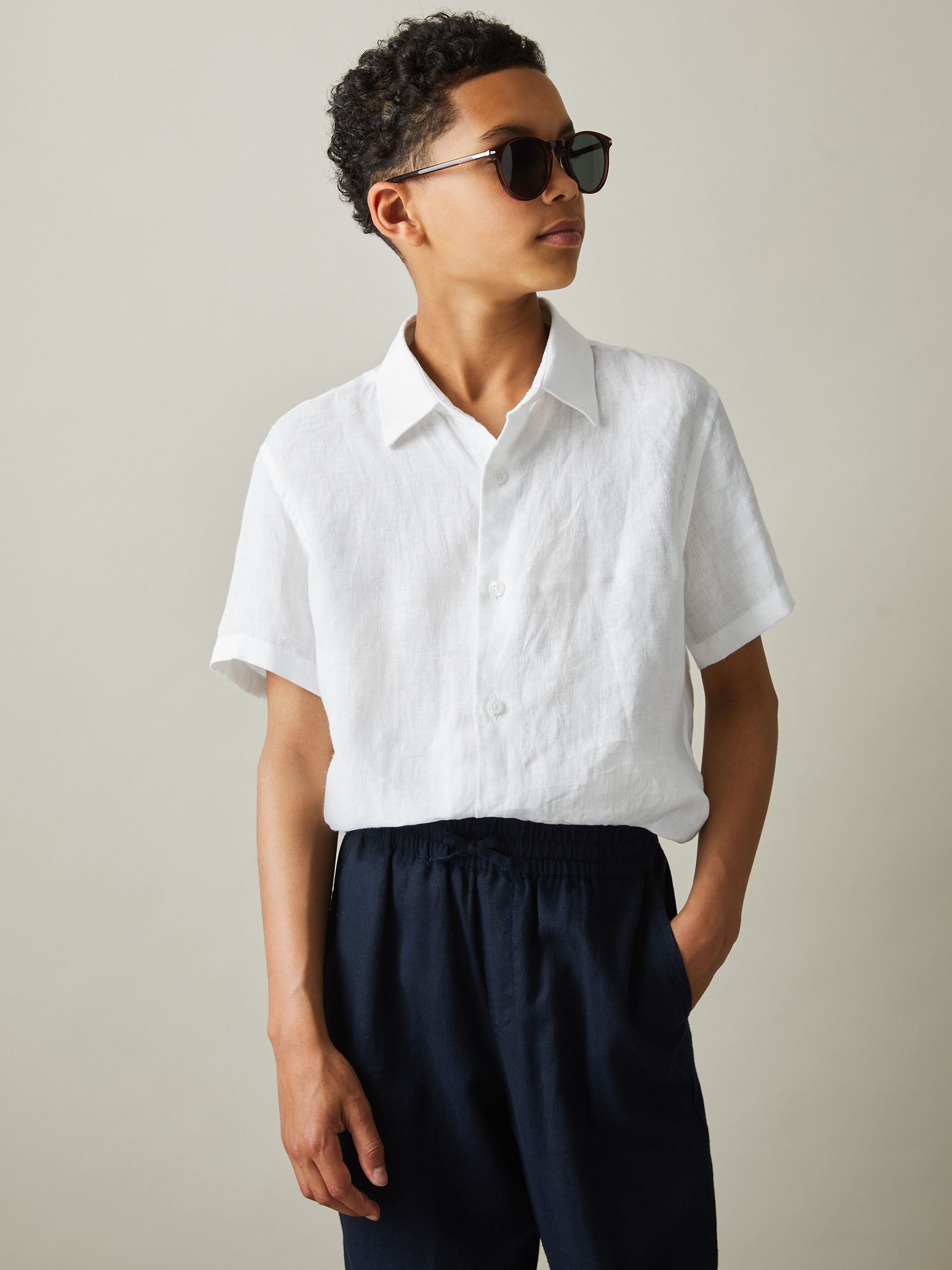 Dsiney Kidz - Reiss White Holiday 9-13 yrs Short Sleeve Shirt image 1