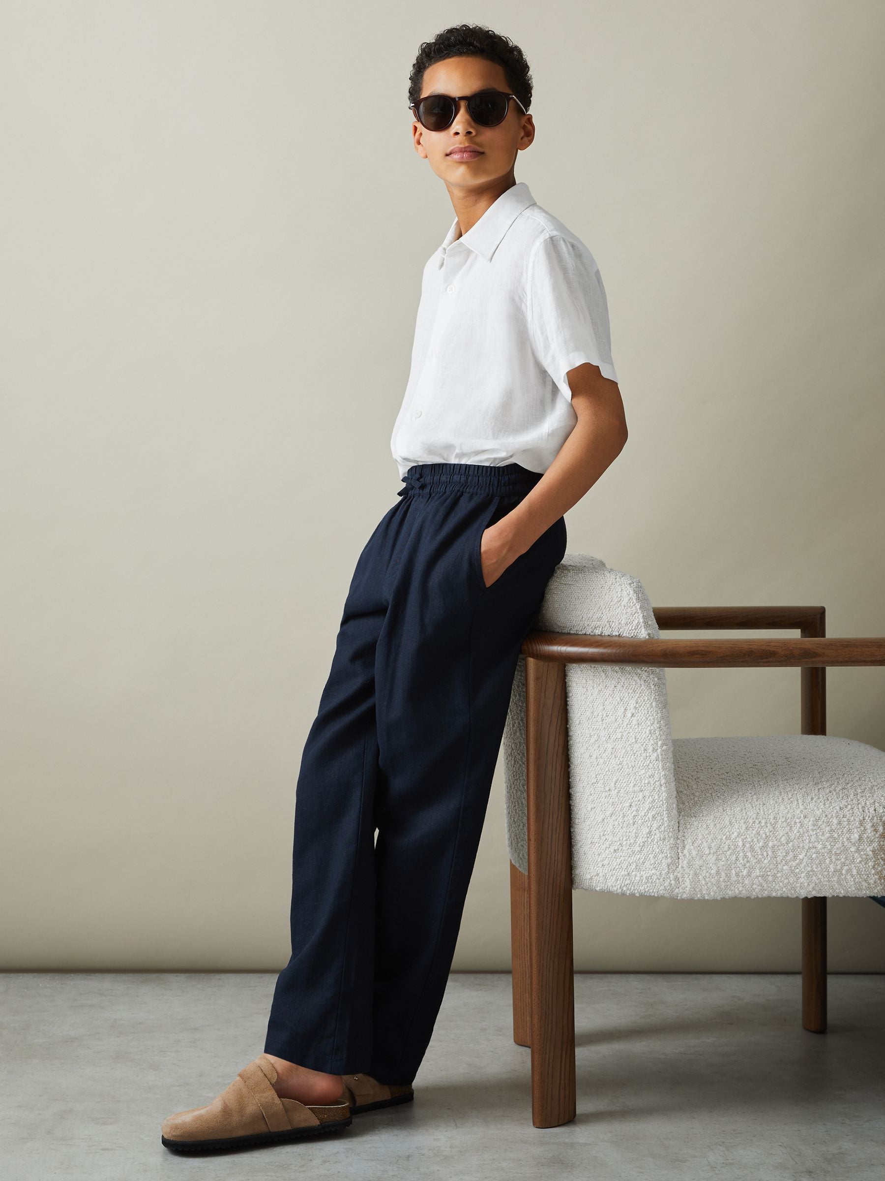 Dsiney Kidz - Reiss White Holiday 9-13 yrs Short Sleeve Shirt image 3