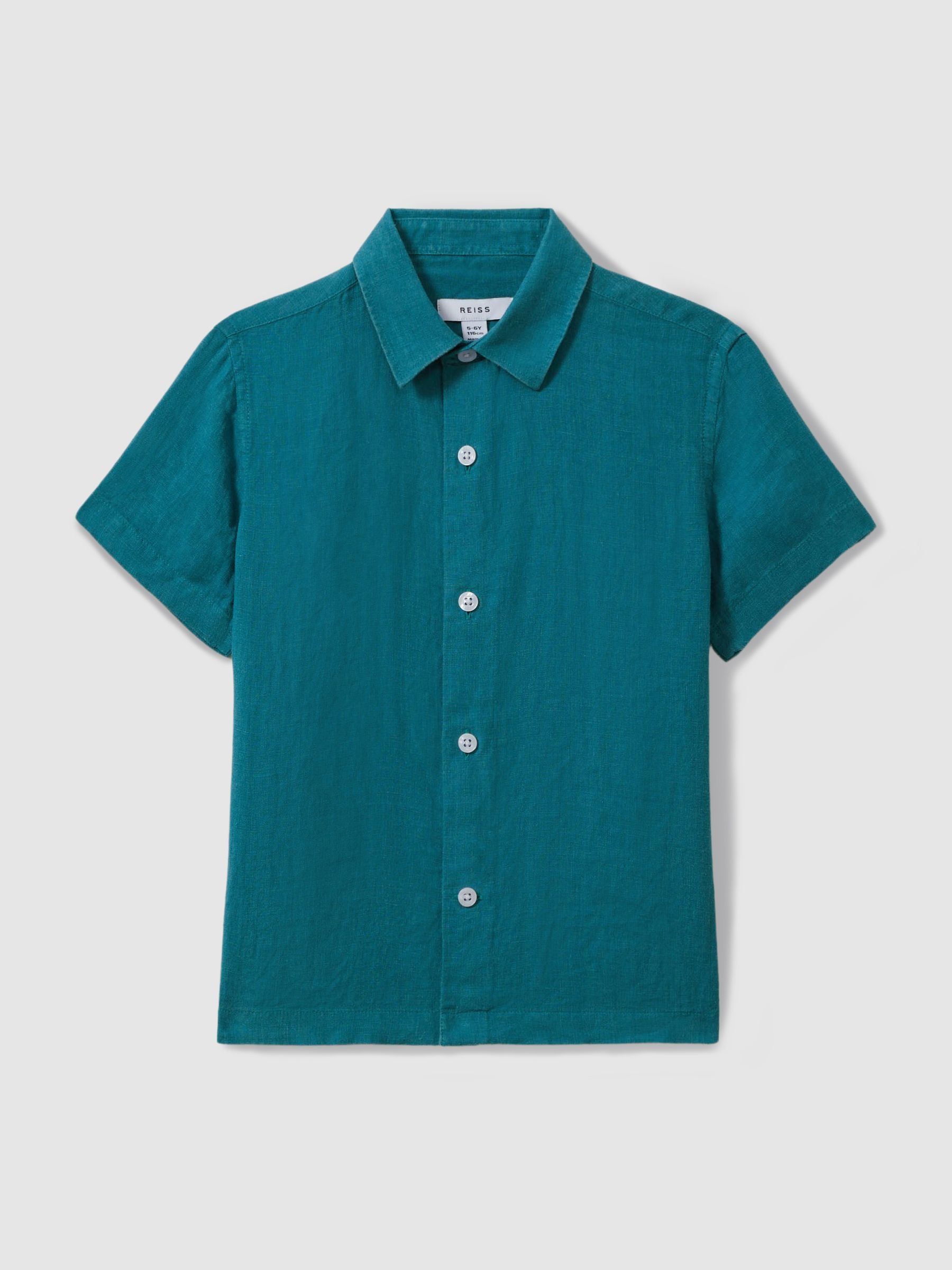 Dsiney Kidz - Reiss Seafoam Holiday 3-9 yrs Short Sleeve Linen Shirt image 2