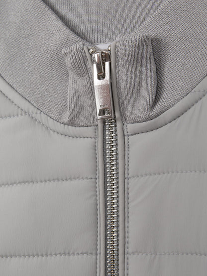 Dsiney Kidz - Reiss Grey Melange Flintoff 9-13 yrs Funnel Neck Quilted Hybrid Jacket image 3