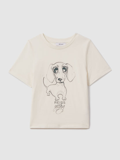 Dsiney Kidz - Reiss Ivory Print Yoshy 4-9 yrs Cotton Print T-Shirt image 2