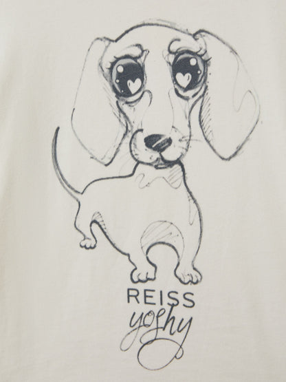 Dsiney Kidz - Reiss Ivory Print Yoshy 4-9 yrs Cotton Print T-Shirt image 4