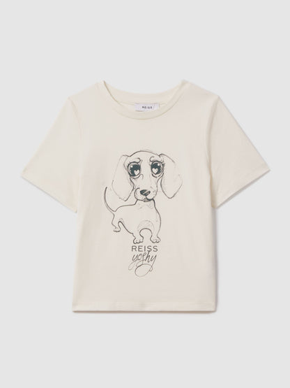 Dsiney Kidz - Reiss Ivory Print Yoshy 9-13 yrs Cotton Print T-Shirt image 1