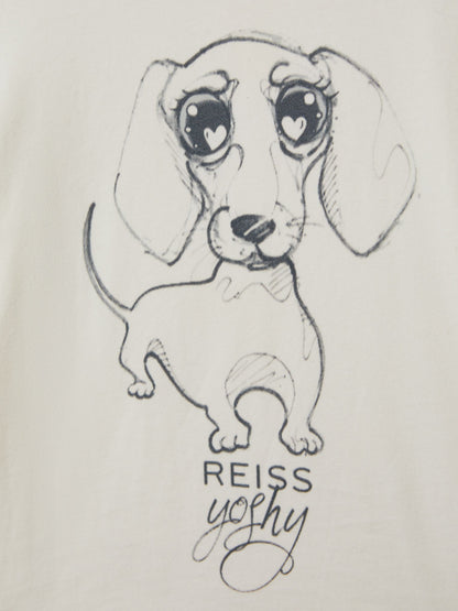 Dsiney Kidz - Reiss Ivory Print Yoshy 9-13 yrs Cotton Print T-Shirt image 4