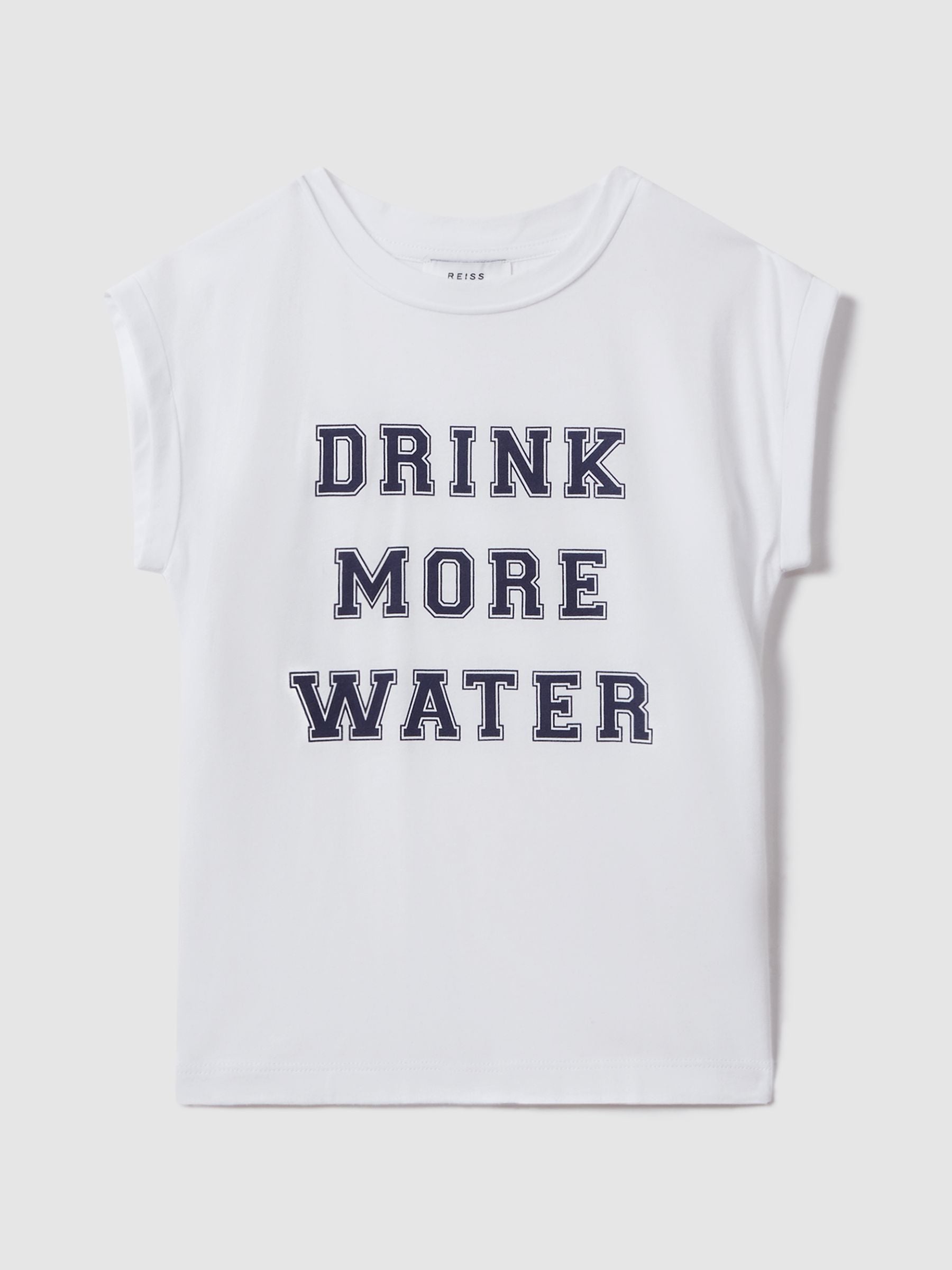 Dsiney Kidz - Reiss Ivory Tereza 4-9 yrs Slogan Crew Neck T-Shirt image 2