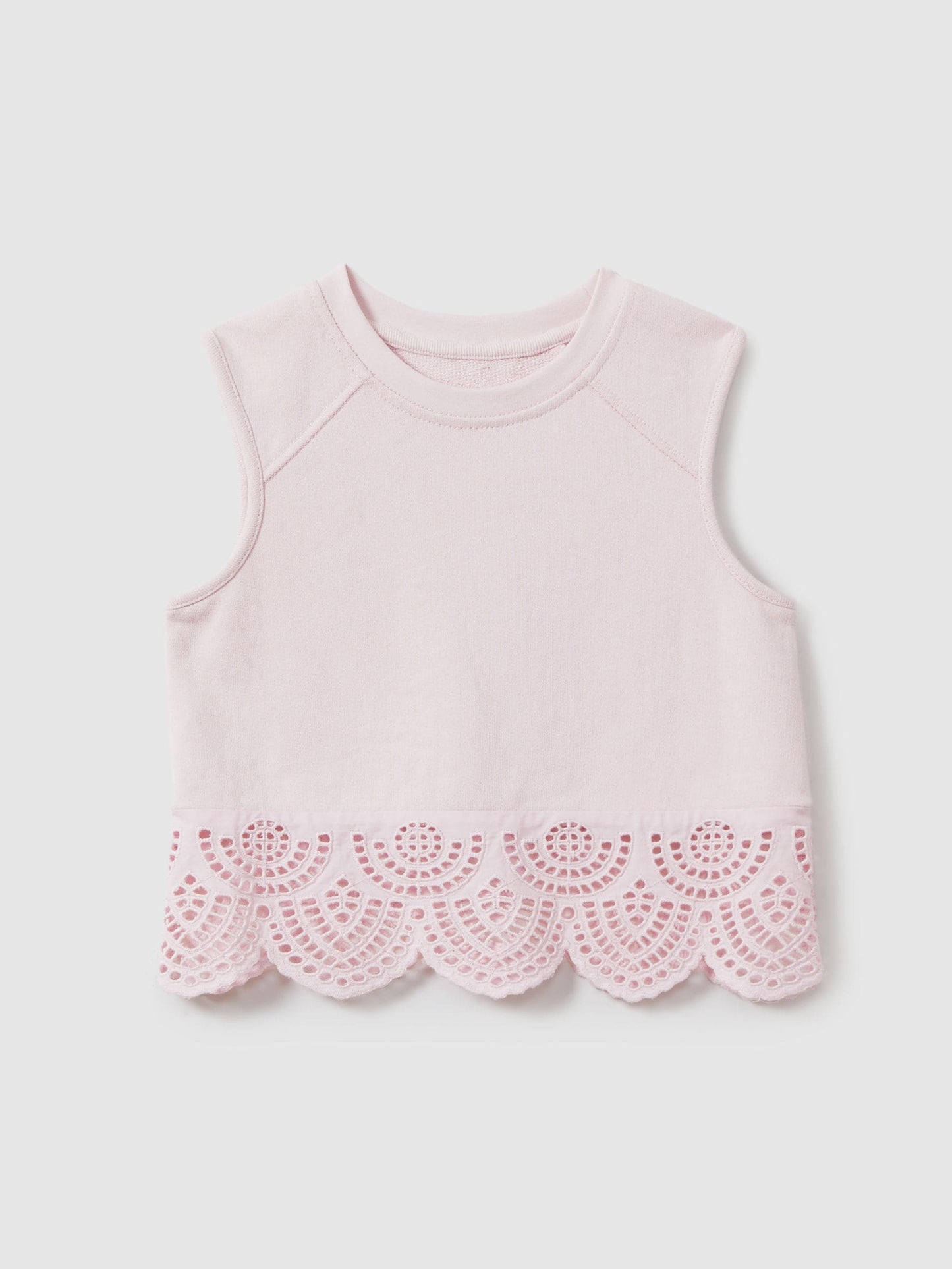 Dsiney Kidz - Reiss Pink Sophie 9-13 yrs Cotton Broderie Top Co-Ord image 1