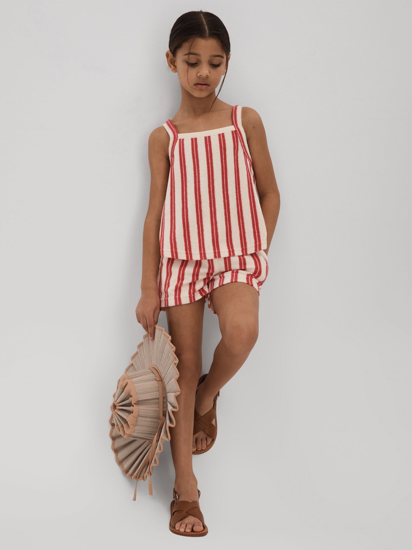 Dsiney Kidz - Reiss Pink June 4-9 yrs Towelling Vest and Shorts Set image 1