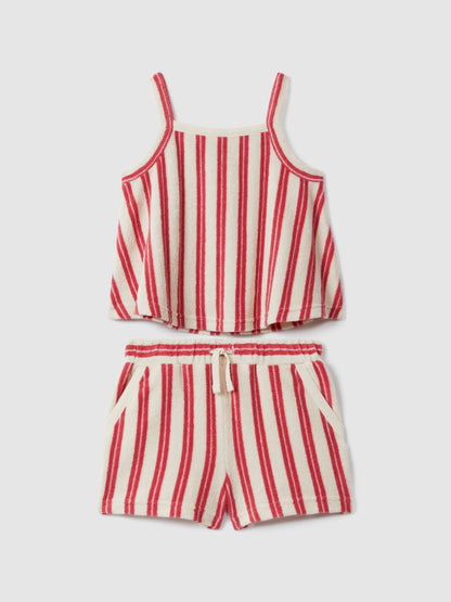 Dsiney Kidz - Reiss Pink June 4-9 yrs Towelling Vest and Shorts Set image 2